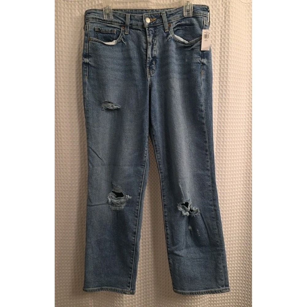 NEW Women‎ Old Navy High Rise O.G. Loose Distressed 12 Petite Jeans